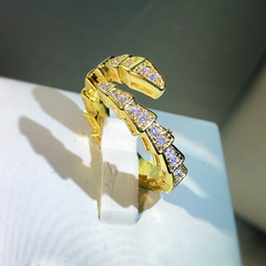 Каблучка змія жовте золото золото брендована (7131-3)