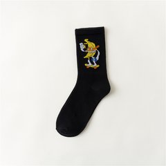 Шкарпетки MavkaSocks бананчик 1 пара чорні (5117)