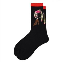 Шкарпетки MavkaSocks яскраві та стильні Дівчина із сережкою 1 пара (5042)