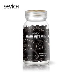 Капсули для темного волосся Sevich (олія кемірі та алое вера) чорні 30 капсул. (447)