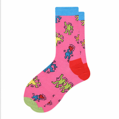 Шкарпетки MavkaSocks яскраві та стильні Crazy pink 1 пара (5089)