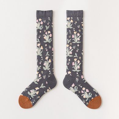 Шкарпетки MavkaSocks довгі квіти 1 пара (5148)
