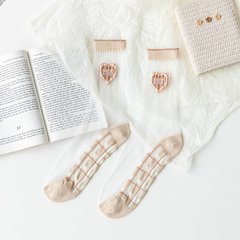 Шкарпетки MavkaSocks шовкові сердечки (5176)