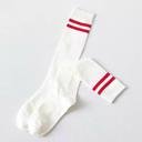 Шкарпетки MavkaSocks довгі смуги 1 пара (5146-6)Колір: білі червона смуга;