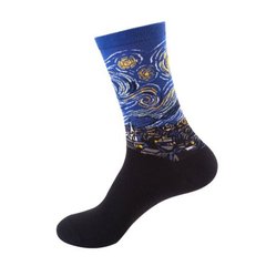 Шкарпетки MavkaSocks яскраві та стильні Зіркова ніч Ван Гог 1 пара (5006)
