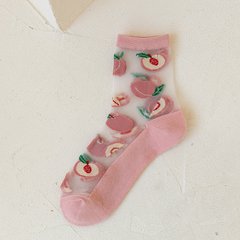 Шкарпетки MavkaSocks прозорі персик рожевий 1 пара (5200)