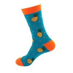 Шкарпетки MavkaSocks яскраві та стильні Ананаси 1 пара (5019)