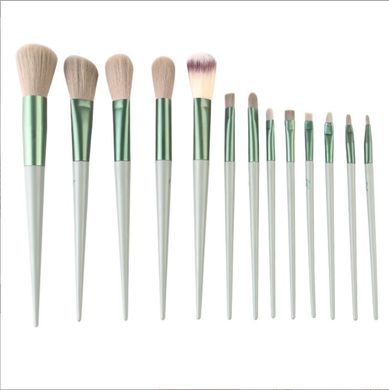 Набір пензлів для макіяжу зелений 12 шт (2008)