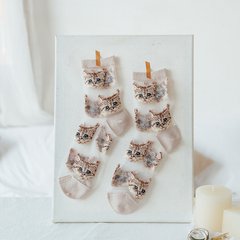 Шкарпетки MavkaSocks прозорі с котиками сірі 1 пара (5193-6)
