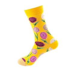 Шкарпетки MavkaSocks яскраві та стильні Півоні 1 пара (5012)