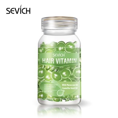 Капсули для фарбованого волосся Sevich (марокканська олія і олія насіння камелії) зелені 30 капсул (446)