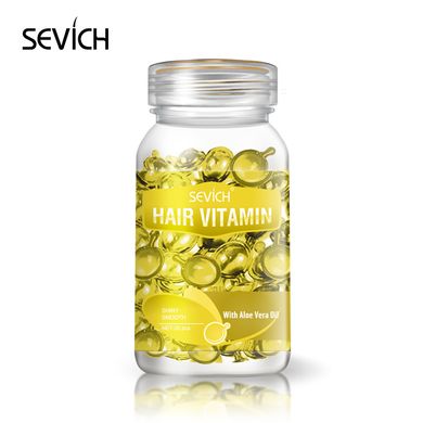 Капсули для помякшення та живлення волосся Sevich (алое вера і марокканська олія) жовті 30 капсул (444)