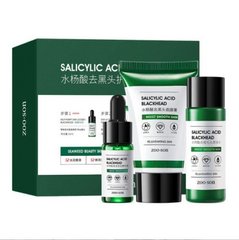 Сиворотка для обличчя Набір для лікування чорних крапок із саліциловою кислотою 10ml+40g+35ml (316)